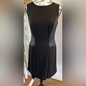 NEW Ralph Lauren Dress.  Black with Faux Leather Inset.  Size 6P.